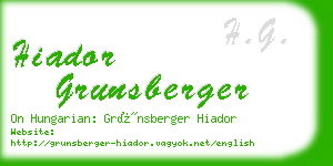 hiador grunsberger business card